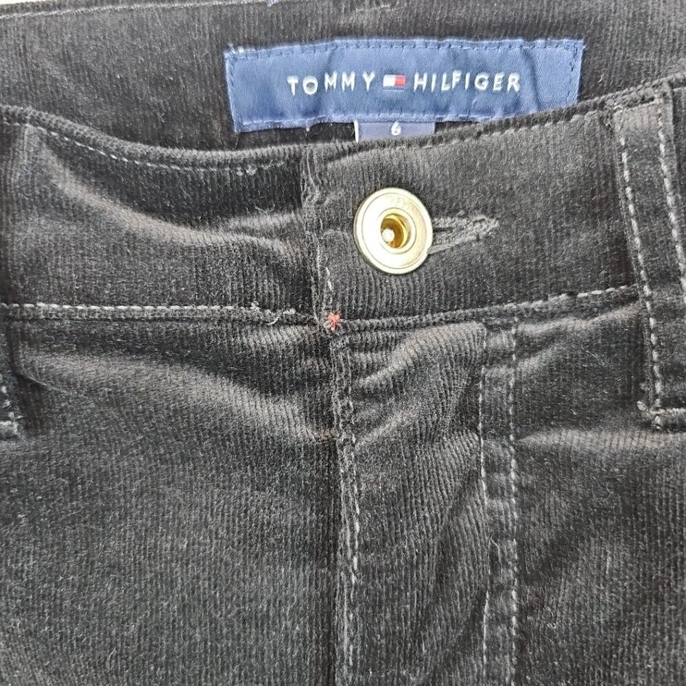 Tommy Hilfiger Tribeca Skinny Ankle Jeans Womens Size 6 Black Corduroy Stretch - Picture 6 of 12